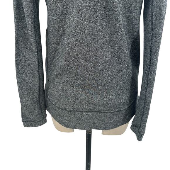 Lululemon Exhalation Pullover Heathered Speckled Black Gray Size 4 - Picture 9 of 10